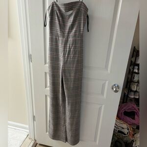 Pink, Black, White Plaid Jumpsuit